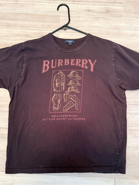 Burberry Other - Burberry Brown Tee with Faded Red Graphic